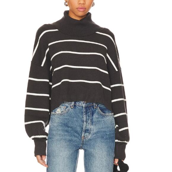 Free People Paulie Sweater in Smoked Pearl Combo NWT Size XS - Picture 1 of 3